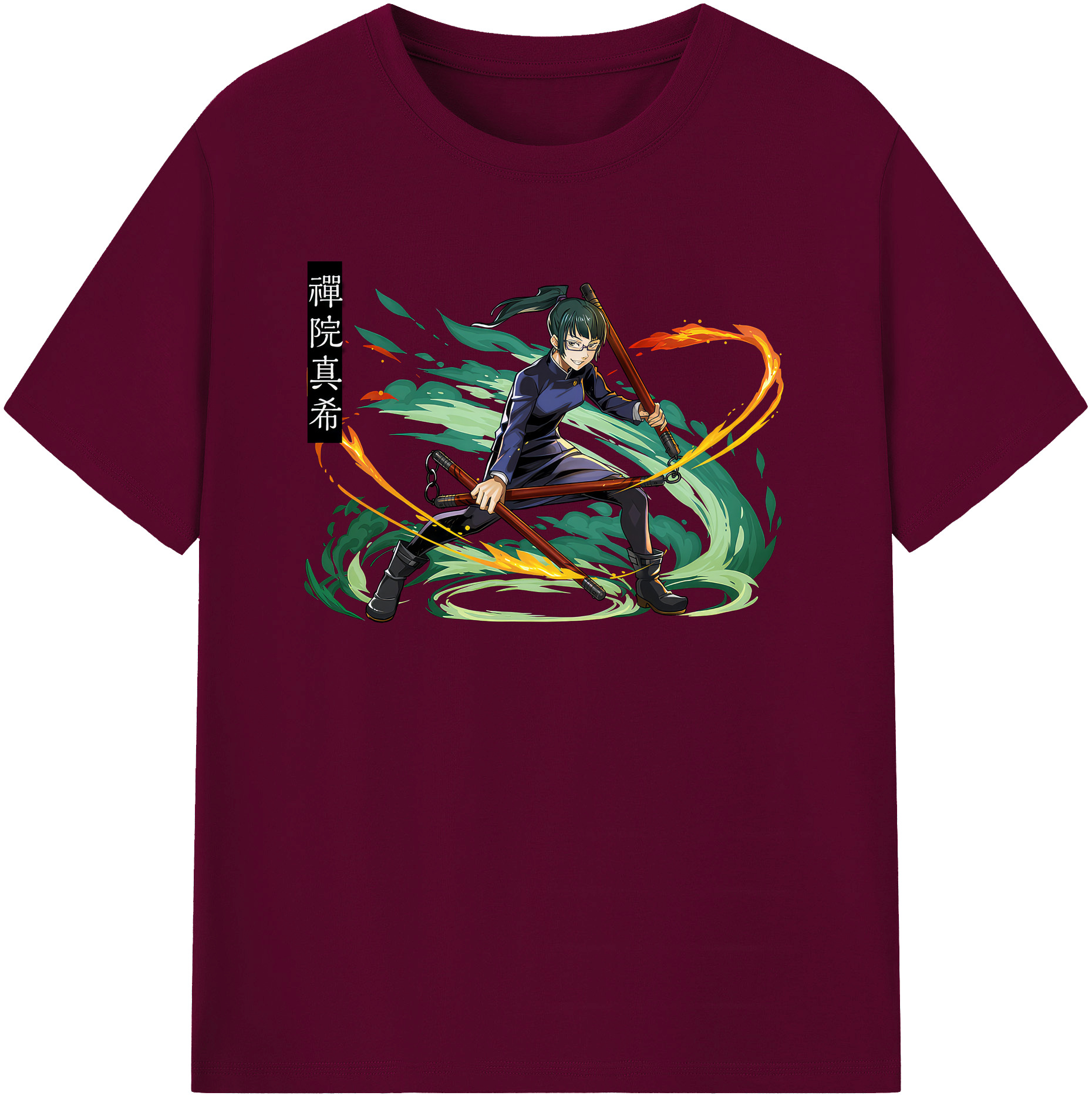 （画像用） 呪術廻戦 Jujutsu Kaisen レディースカジュアルプリントTシャツ（綿100％）
